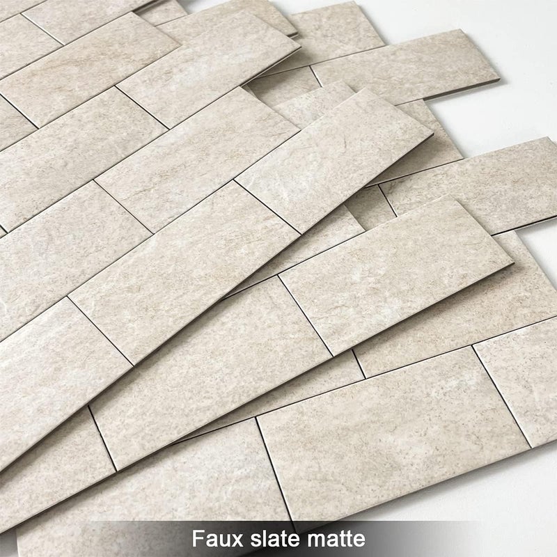 Be nice Peel and Stick Backsplash for Kitchen,Bathroom Wall Backsplash Tile Peel and Stick Shower Tiles Waterproof(5sheets,Rustic Beige) - Image 2
