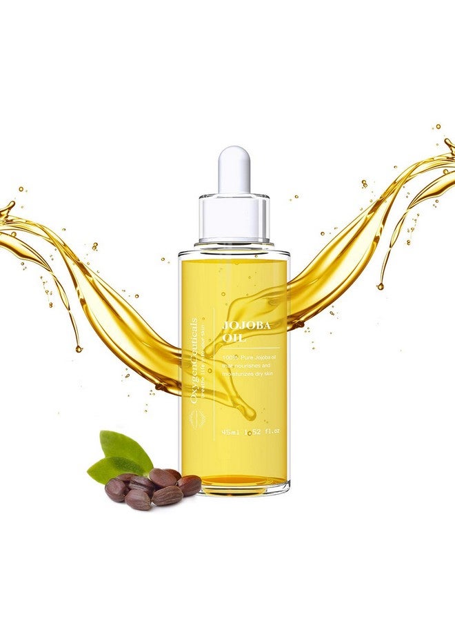 OxygenCeuticals Unrefined & Coldpressed Golden Jojoba Oil 100% Produced In Argentina | Oxygenceuticals Jojoba Oil 45Ml/1.5Fl.Oz | Noncomedogenic Face & Body Oil - Image 1