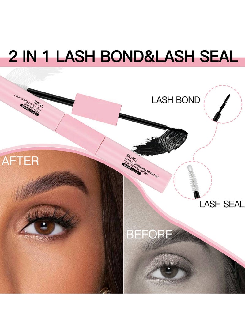 lashvana 280Pcs Self Adhesive Eyelashes Kit, False Eyelashes 14 Rows Press On Lashes Pre Glued Eyelash Clusters Self Stick Cluster Lashes No Glue No Remover Needed DIY Lash Extension Kit for Beginners - Image 5