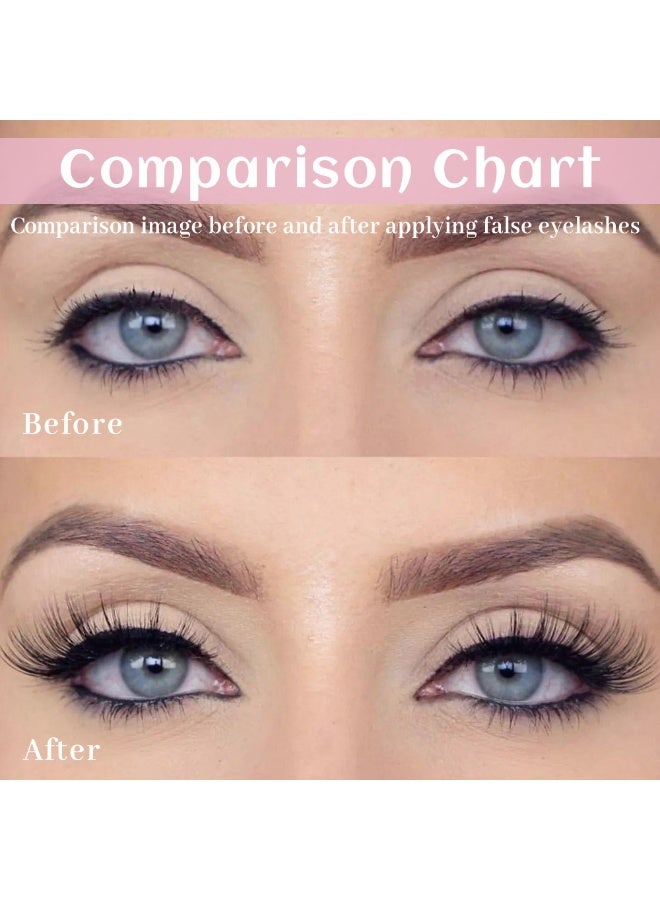 lashvana 280Pcs Self Adhesive Eyelashes Kit, False Eyelashes 14 Rows Press On Lashes Pre Glued Eyelash Clusters Self Stick Cluster Lashes No Glue No Remover Needed DIY Lash Extension Kit for Beginners - Image 5