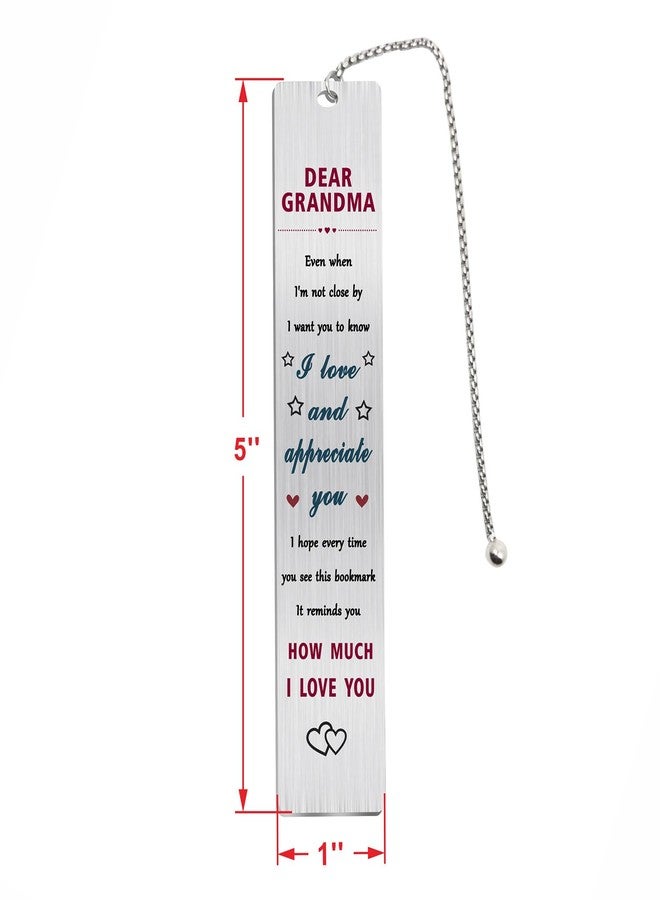 Jzxwan Grandma Bookmark, Love Grandma Birthday Reading Gifts from Grandkids - Image 3