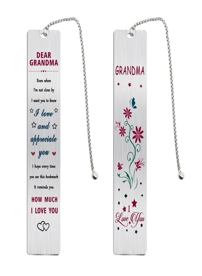 Jzxwan Grandma Bookmark, Love Grandma Birthday Reading Gifts from Grandkids - Image 1