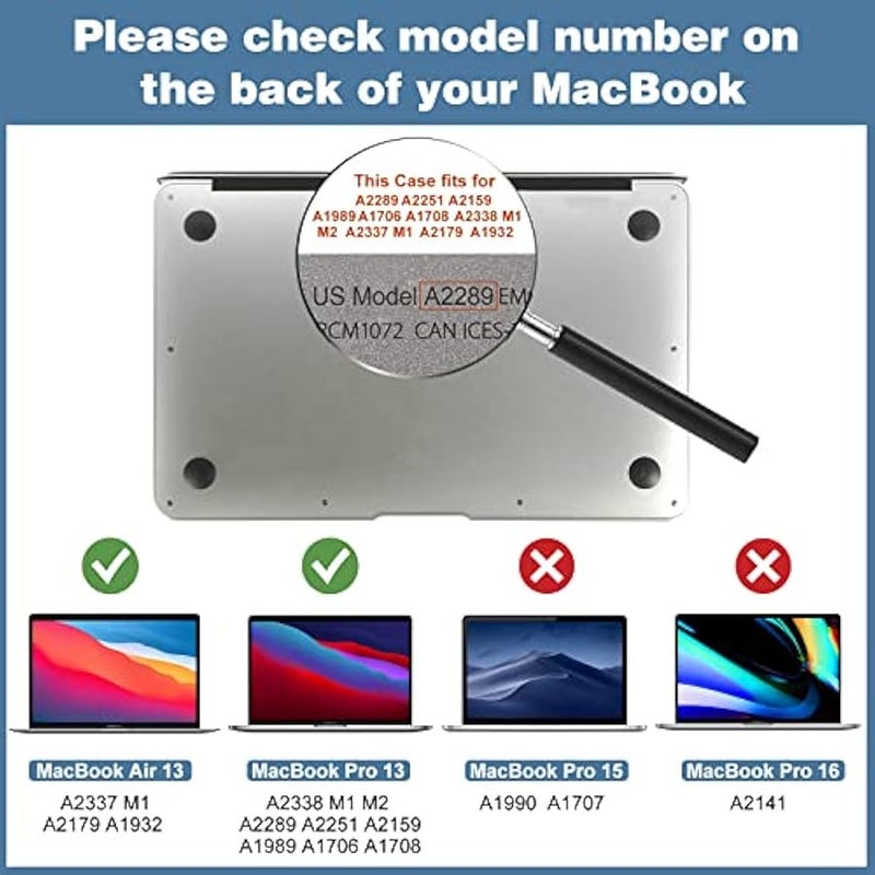 2 Pack MacBook Pro 13 inch 2022 2020 2019 2018 2017 2016 MacBook Air 13 2020 2019 2018 Screen Protector Screen Shield Ultrathin Tempered Glass Protector - Image 2