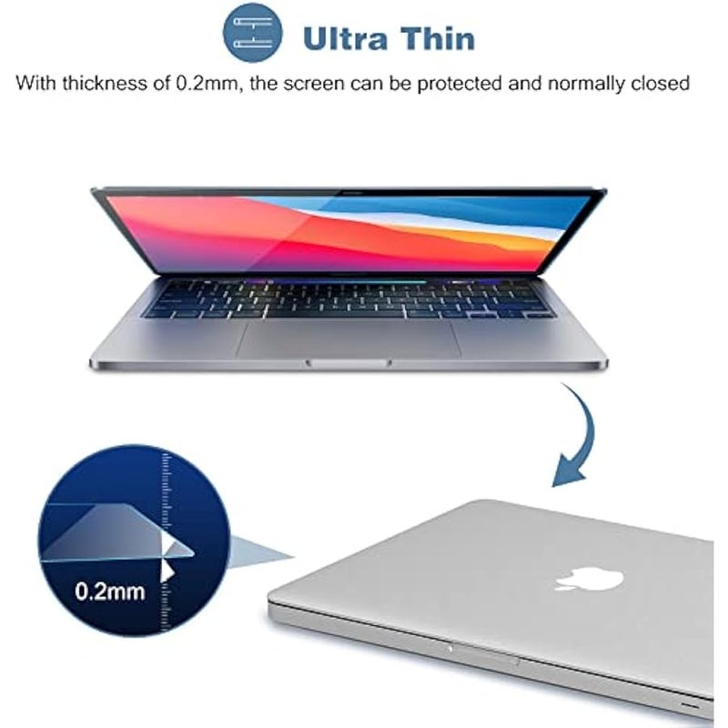2 Pack MacBook Pro 13 inch 2022 2020 2019 2018 2017 2016 MacBook Air 13 2020 2019 2018 Screen Protector Screen Shield Ultrathin Tempered Glass Protector - Image 5