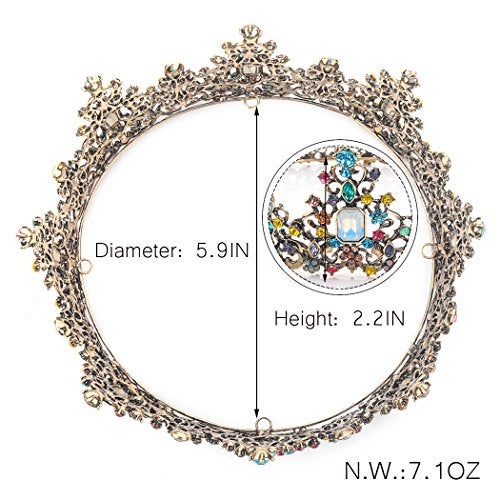 Yean Baroque Rhinestone Crowns and Tiaras Gold Bridal Queen Crown Crystal Wedding Tiara Crown for Women - Image 4