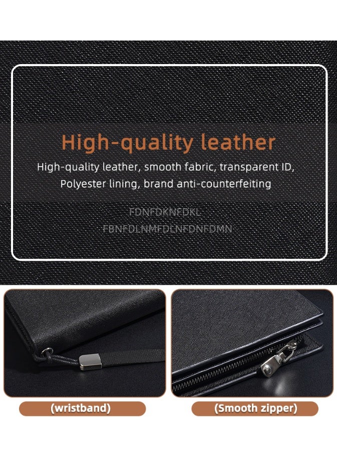 Wallet for Men, Long Slim Purse RFID Blocking Card Holders Gift - Image 3