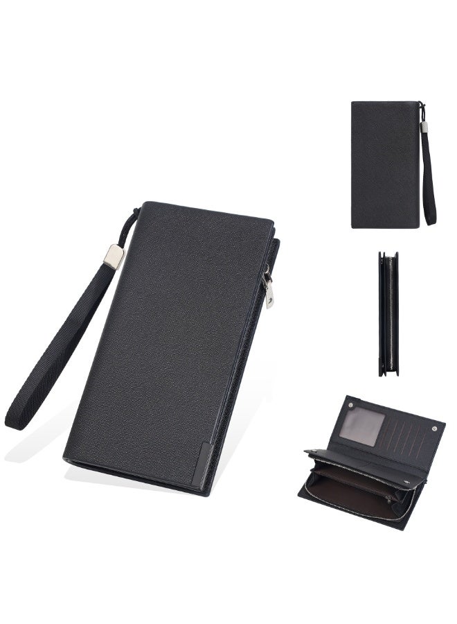Wallet for Men, Long Slim Purse RFID Blocking Card Holders Gift - Image 1