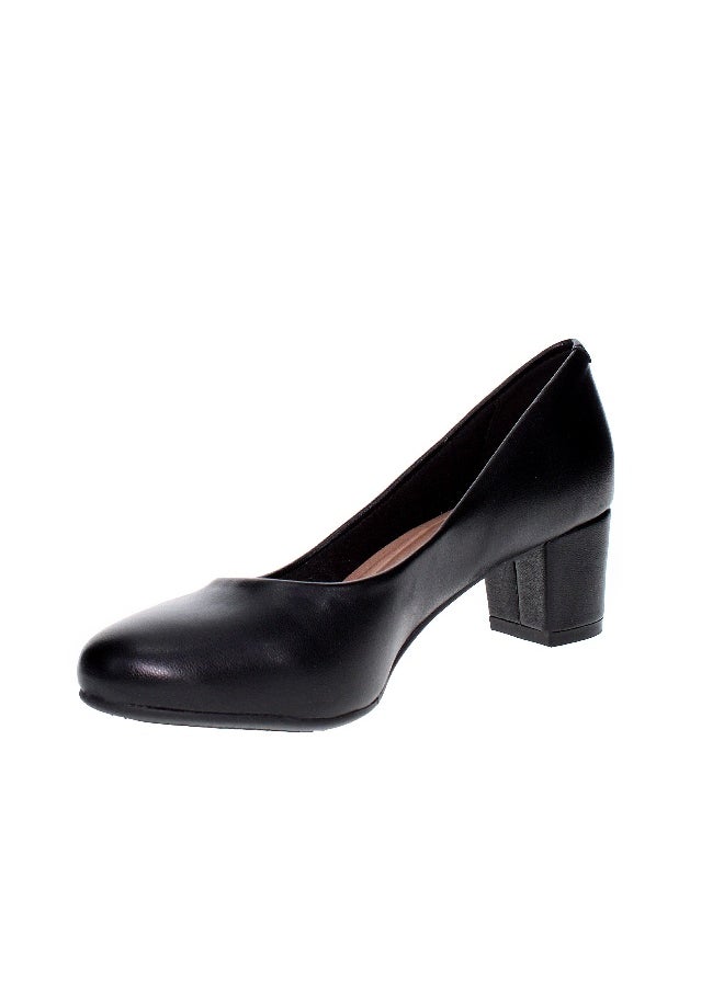 Beira Rio Beira Rio Ladies Mid Heel Shoes Black | Made In Brazil  - Image 3