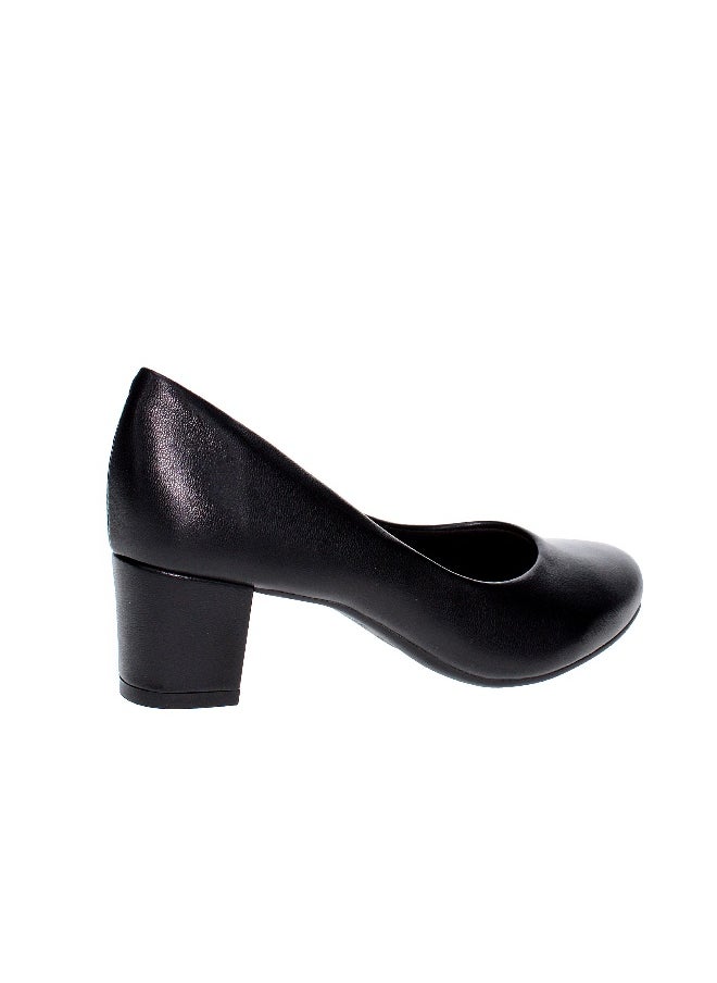 Beira Rio Beira Rio Ladies Mid Heel Shoes Black | Made In Brazil  - Image 1