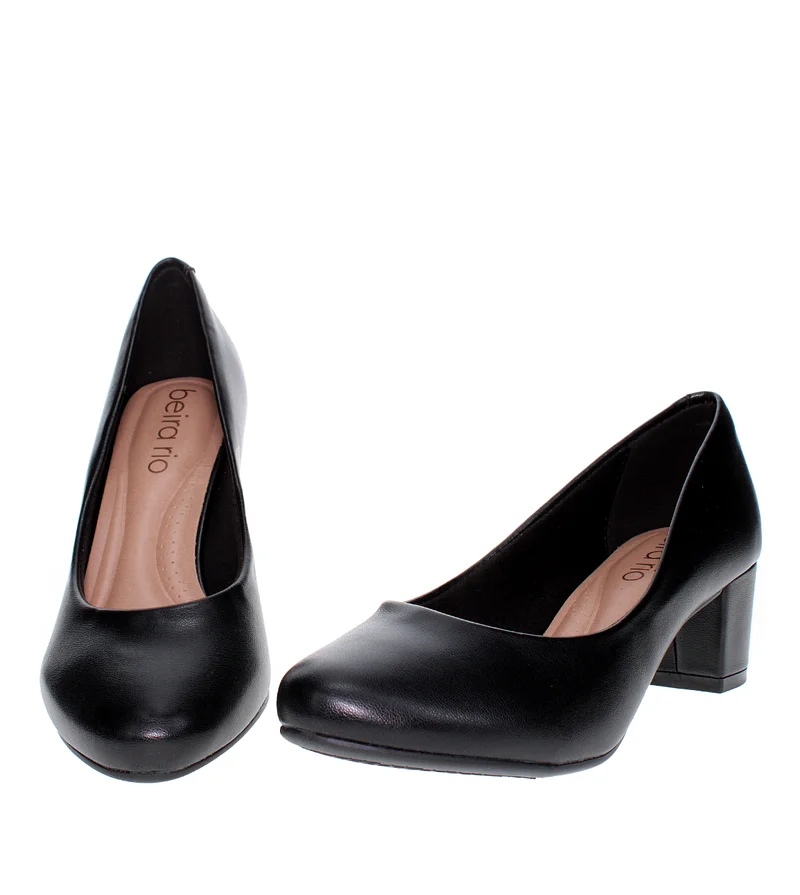 Beira Rio Black BEIRA RIO Ladies Mid Heel Shoes in Black | Comfortable Everyday Footwear for Women | Best Price UAE
