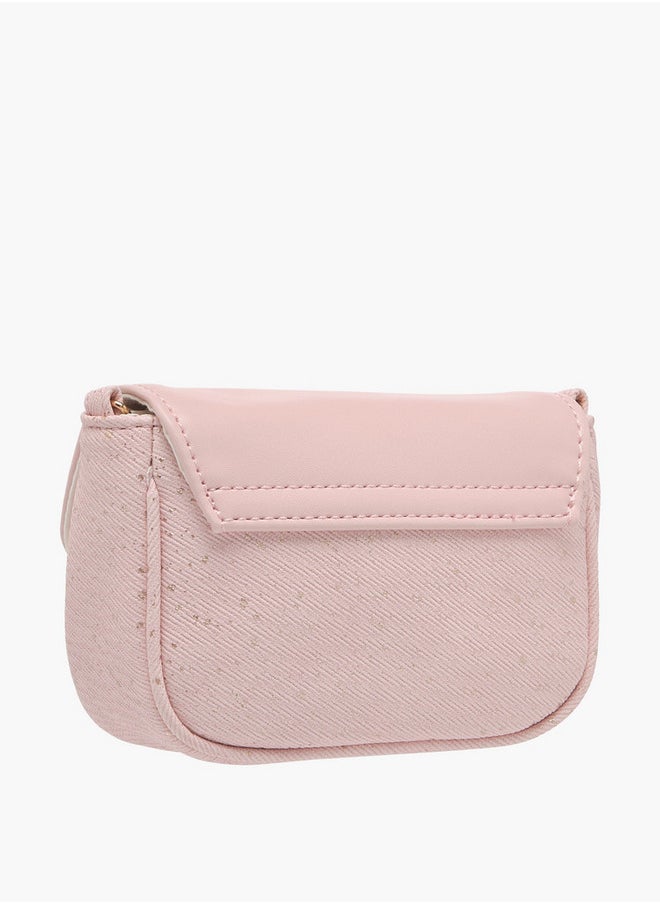 Flora Bella By Shoexpress Girls Bow Accent Crossbody Bag with Chain Strap and Flap Closure  - Image 3