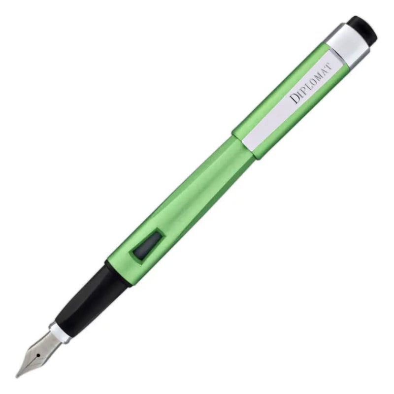 Diplomat D40908028 Magnum Lime Green Resin Fountain Pen Broad - Image 2