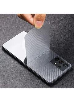Ibywind Screen Protector For Samsung Galaxy A32 5G 6.5 Inches With 2Pcs Tempered Glass 1Pc Camera Lens Protector 1Pc Backing Carbon Fiber Film Fingerprint Reader Easy To Install  - Image 4
