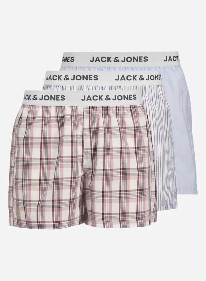 JACK & JONES Jack & Jones Pack of 3 - Jacalvin Woven Boxers LN