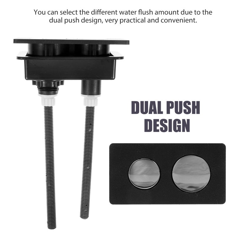 🚽 زر مرحاض ذو تنظيف مزدوج بمواد ABS لتوفير المياه ٢ قطعة - Image 2
