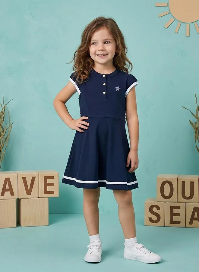 Babies & More Babies & More Toddler Girls Navy Blue Sleeveless Dress