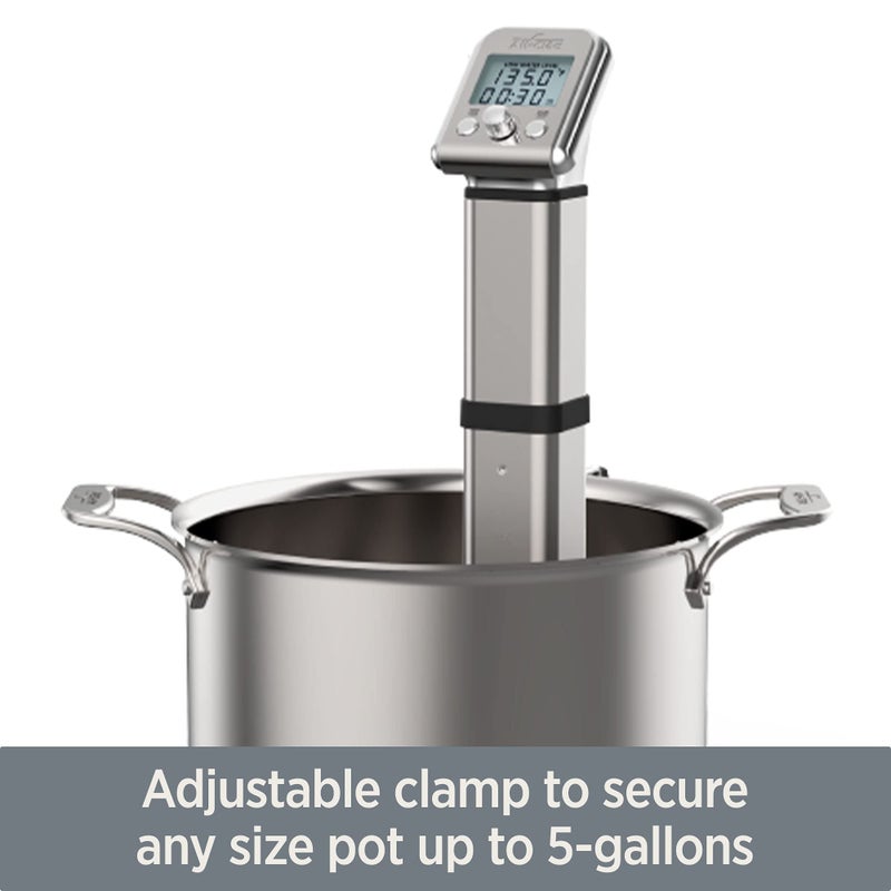 All-Clad EH800D51 Sous Vide Professional Immersion Circulator Slow Cooker with Digital Display for Precise Cooking Results, Silver - Image 2