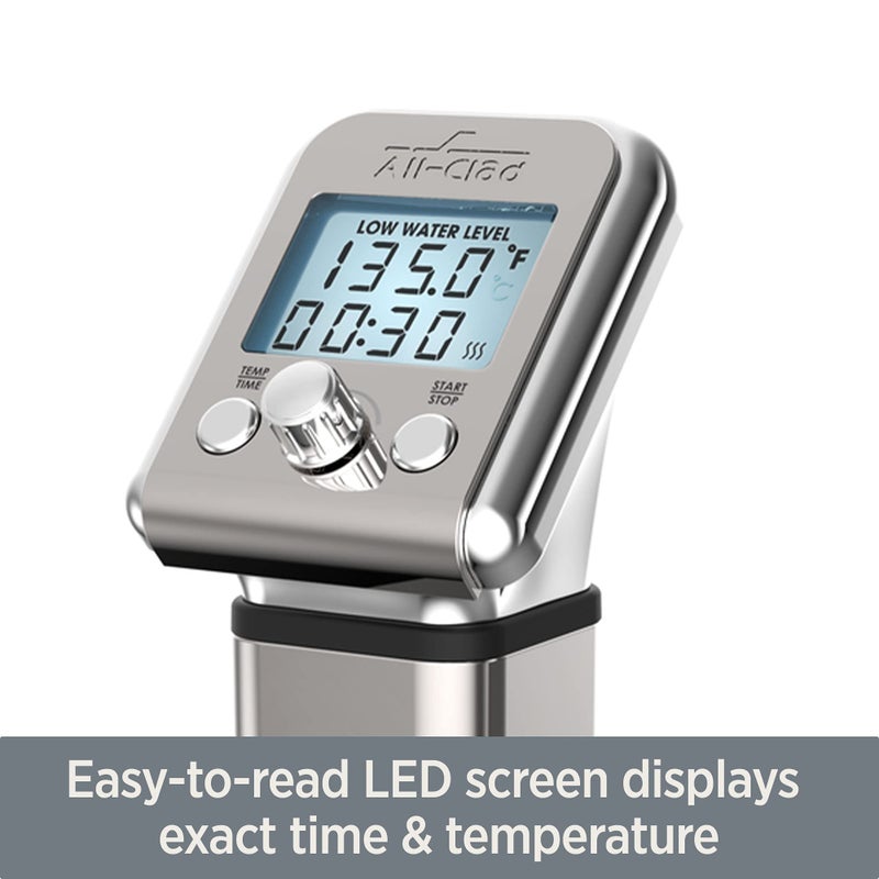 All-Clad EH800D51 Sous Vide Professional Immersion Circulator Slow Cooker with Digital Display for Precise Cooking Results, Silver - Image 4