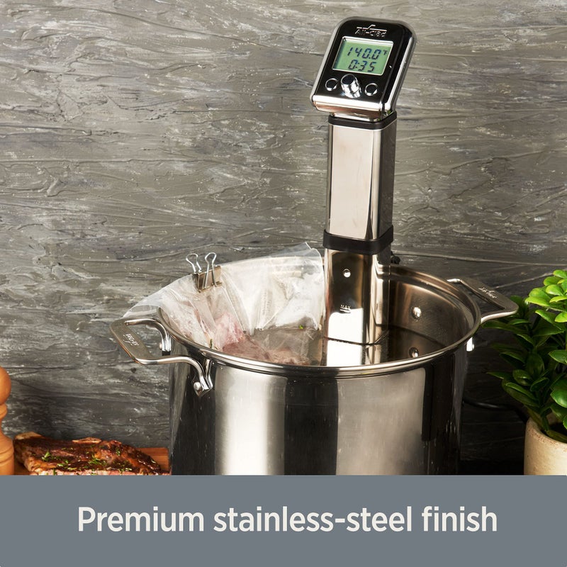 All-Clad EH800D51 Sous Vide Professional Immersion Circulator Slow Cooker with Digital Display for Precise Cooking Results, Silver - Image 5