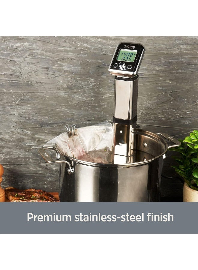 All-Clad All-Clad EH800D51 Sous Vide Professional Immersion Circulator Slow Cooker with Digital Display for Precise Cooking Results, Silver  - Image 5