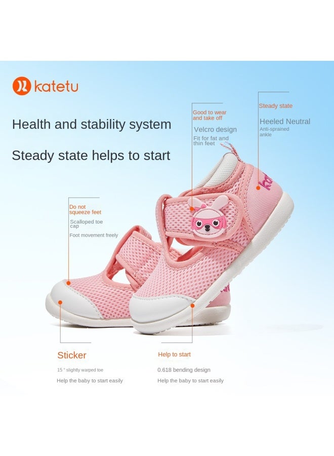 Cartoon Cute Mesh】toddler Shoes For Boys, Girls' Functional Shoes For Autumn, Breathable Soft-soled Pre-walking Shoes For Children - Image 3