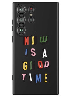 Theodor Protective Slim Fit Case Liquid Silicone Cover with Full Body Protection Anti-Scratch Shockproof Case For Samsung Galaxy S24 Ultra (Black) - Good time  - Image 1