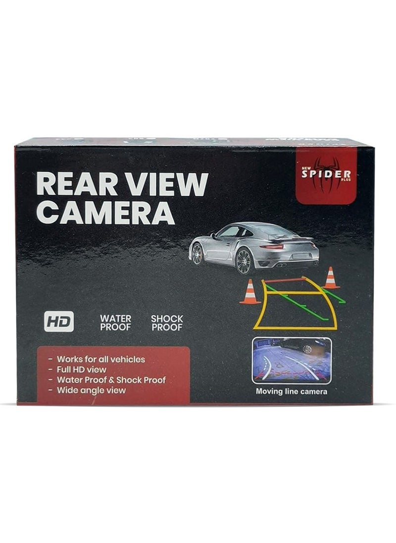 SPIDER - Spider Dynamic Reverse Parking HD Camera With Night Vision & Waterproof Moving Guideline Rear View Camera - 1PC - Image 1
