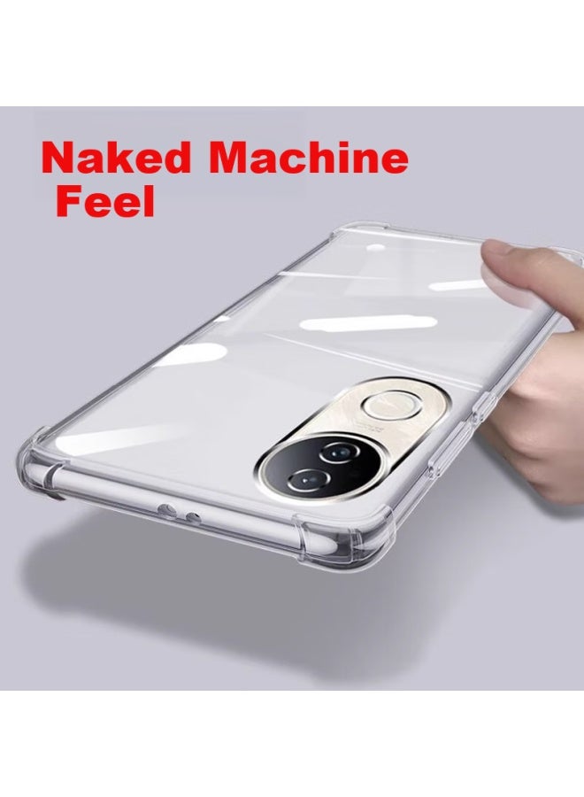 Maikuqi Transparent White Full Coverage Anti-drop Airbag Soft Tpu Phone Case For Vivo S20 - Image 2