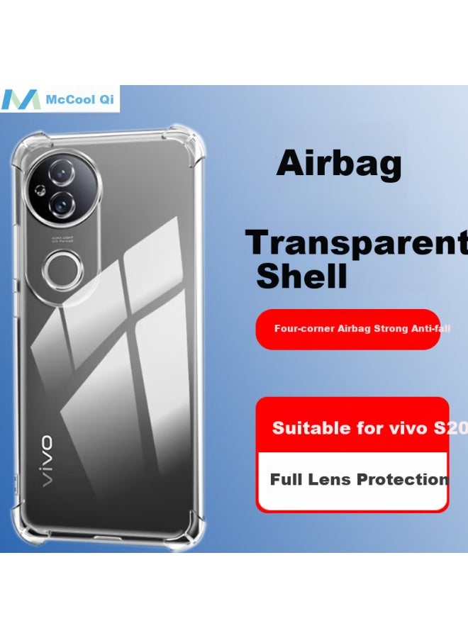 Maikuqi Transparent White Full Coverage Anti-drop Airbag Soft Tpu Phone Case For Vivo S20 - Image 1