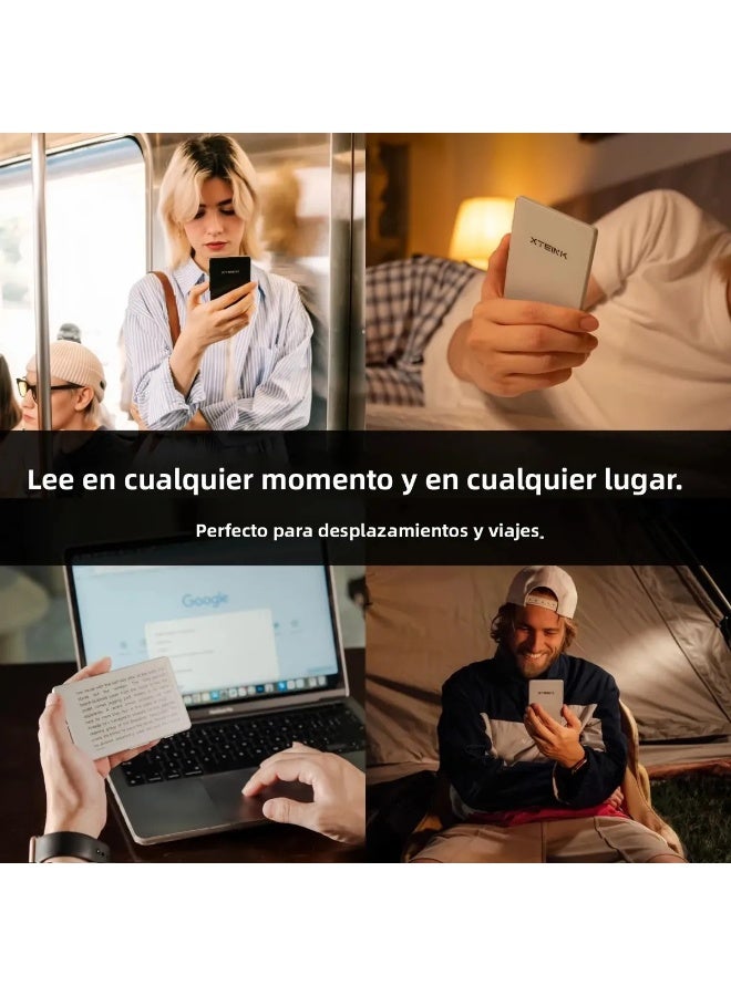 XTEINK X4 E-Book Reader Set with Protective Clear Case, 4.3" Portable Pocket E-Ink eReader with Physical Page-Turn Buttons, Ultra-Thin 0.23 inch Magnetic Ready Design,Distraction-Free Reading, 16GB Storage - Image 4