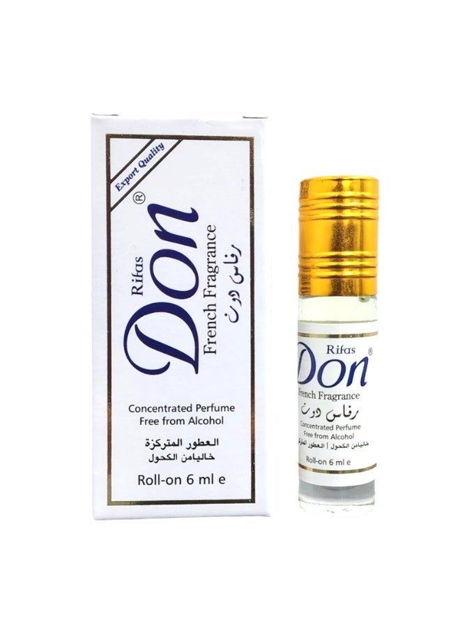 Rifas Don French Fragrance Roll-On Perfume Free From Alcohol 6 ml Pack 6 - Image 4