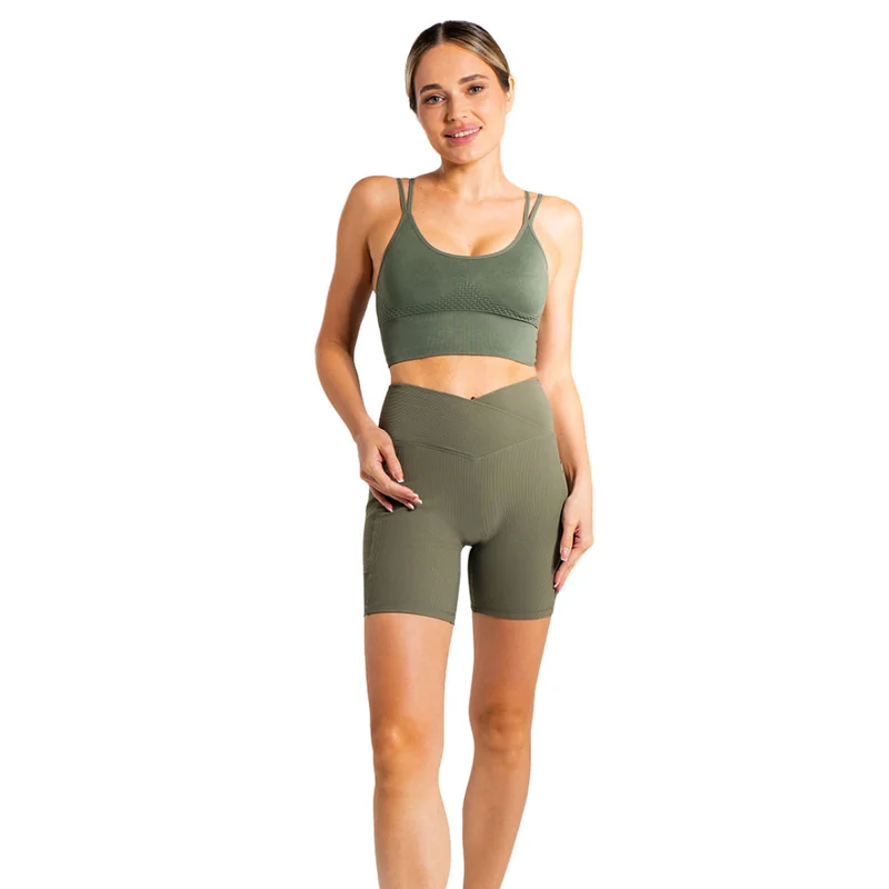 Mohuki Army Green Mohuki Eve Sport Shorts - Army Green for Women | Best Price UAE