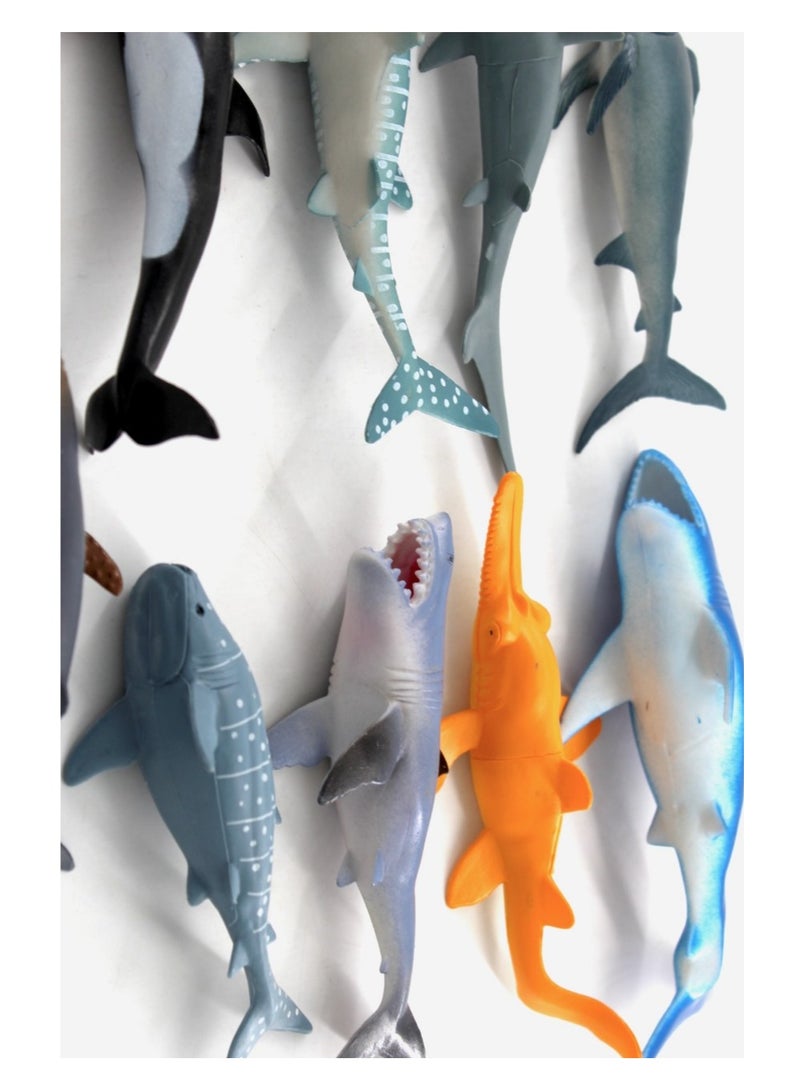 صندوق العاب نماذج حيوانات المحيط والمخلوقات البحرية ألعاب تعليمية للأطفال - Image 3