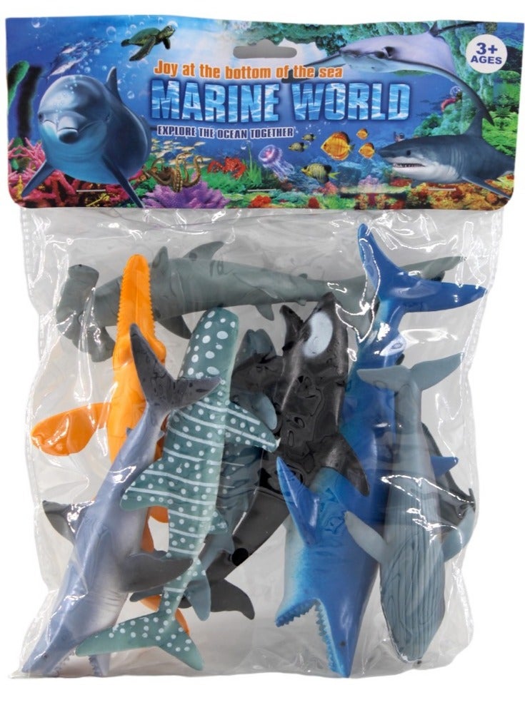 صندوق العاب نماذج حيوانات المحيط والمخلوقات البحرية ألعاب تعليمية للأطفال - Image 1