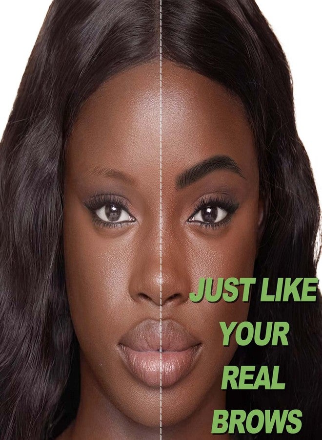 درمود قلم تحديد الحواجب بتقنية الميكروبليدينغ، أقلام حواجب مقاومة للماء للنساء، قلم تحديد حواجب طبيعي يشبه الشعر، قلم دقيق رفيع برأس رباعي الشعب لملء الحواجب السائلة، يدوم طويلاً ومقاوم للتلطخ، أسود ناعم - Image 2
