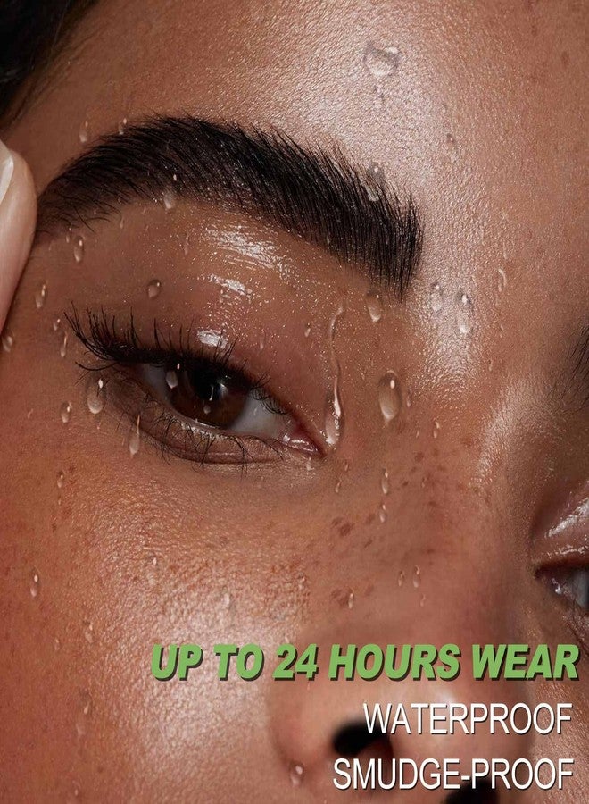 درمود قلم تحديد الحواجب بتقنية الميكروبليدينغ، أقلام حواجب مقاومة للماء للنساء، قلم تحديد حواجب طبيعي يشبه الشعر، قلم دقيق رفيع برأس رباعي الشعب لملء الحواجب السائلة، يدوم طويلاً ومقاوم للتلطخ، أسود ناعم - Image 4