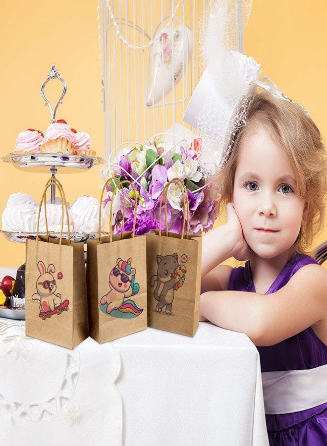 SPERPAND 50Pcs Kraft Paper Bags Mini Size - 6.5" Small Brown Paper Gift Bags with Handles, Party Favor Bag for Birthday, Wedding, Christmas, Baby Shower, Candy Bag - Image 5