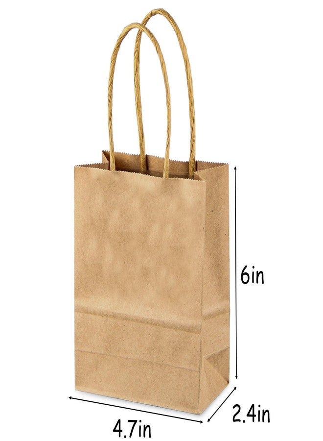 SPERPAND 50Pcs Kraft Paper Bags Mini Size - 6.5" Small Brown Paper Gift Bags with Handles, Party Favor Bag for Birthday, Wedding, Christmas, Baby Shower, Candy Bag - Image 3