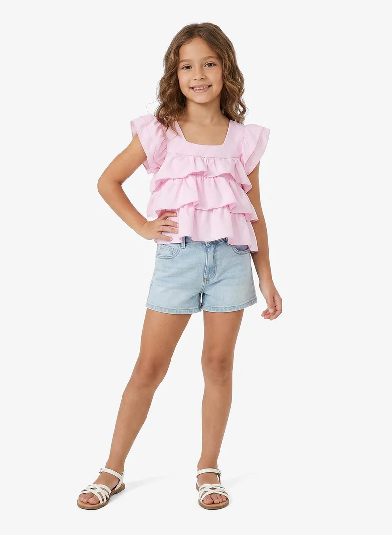 بنياتا بلوزة مكشكشة