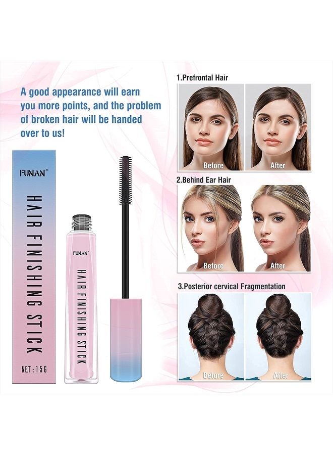 FUNAN Hair Finishing Stick 2 Pack for Small Broken Hair Cream/ Gel for Women Naturally Refreshing, Hair Wax Stick, Non-Greasy and Non-Sticky - Image 5
