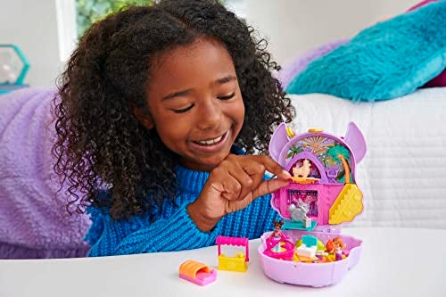 Polly Pocket Compact Playset, Llama Camp Adventure with 2 Micro Dolls & 13 Accessories, Travel Toy with Surprise Reveals - Image 2