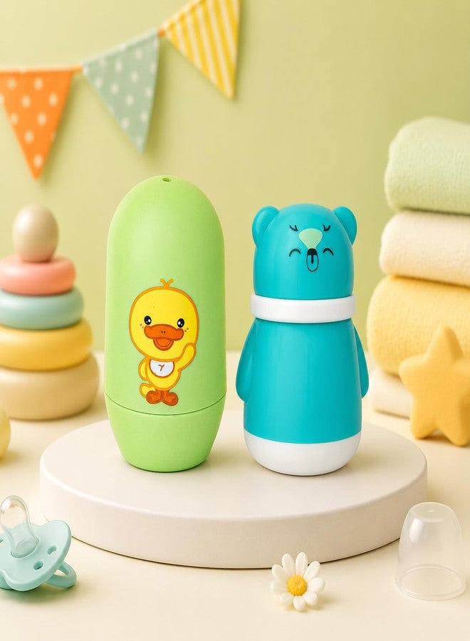 Alya The Cheeky Kidzz Baby Grooming Nail Care Kit with Cute Design Talcum Powder Puff Container & Protective Travel Case BPA Free for Babies (Design 56) - Image 1
