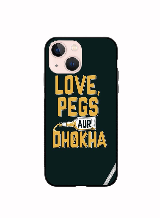 VR CREATIVE Protective Case Cover For Apple iPhone 13 mini Love Pegs Aur Dhoka Design Multicolour - Image 1