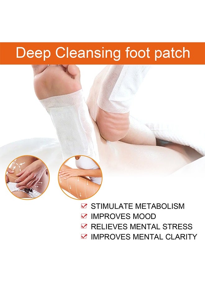 EELHOE Deep Cleansing Foot Pads - Ginger Extract And Vitamin C Foot Patch Bamboo Vinegar Soothing Meridians and Activating Meridians Relieve Physical and Mental Stress Sleep Sole Stick Foot Care 10pcs  - Image 2