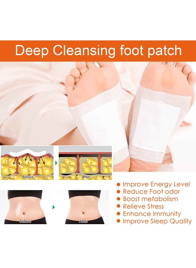 EELHOE Deep Cleansing Foot Pads - Ginger Extract And Vitamin C Foot Patch Bamboo Vinegar Soothing Meridians and Activating Meridians Relieve Physical and Mental Stress Sleep Sole Stick Foot Care 10pcs  - Image 3