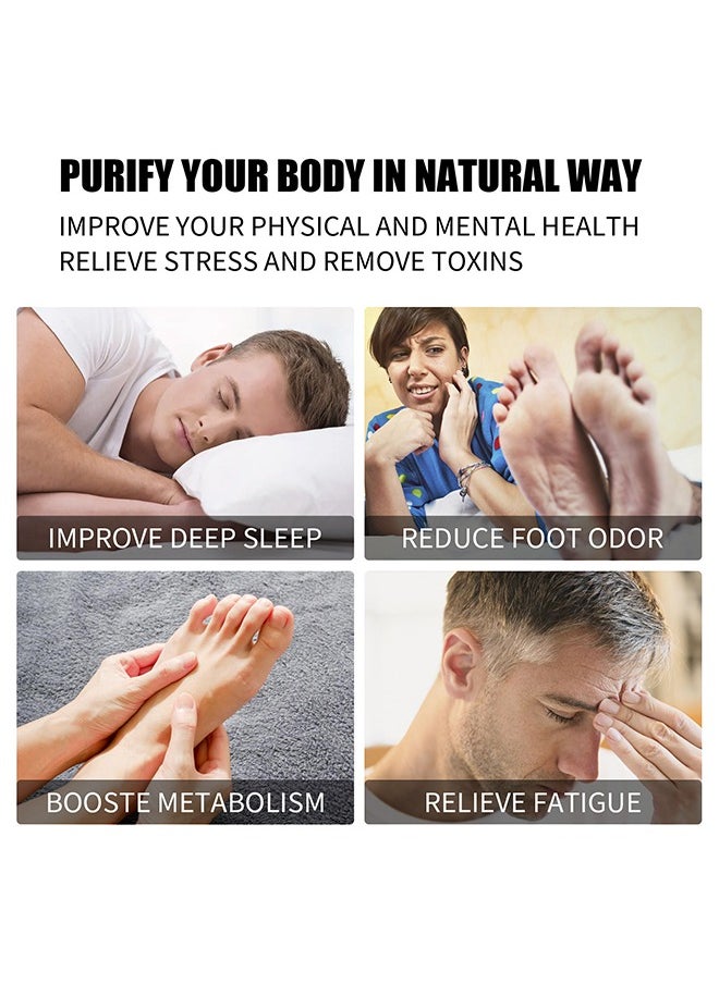 EELHOE Deep Cleansing Foot Pads - Ginger Extract And Vitamin C Foot Patch Bamboo Vinegar Soothing Meridians and Activating Meridians Relieve Physical and Mental Stress Sleep Sole Stick Foot Care 10pcs  - Image 5