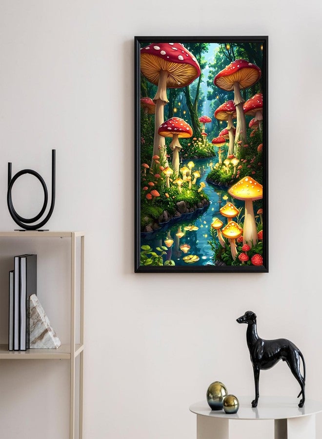 Camocin Diamond Art Kits for Adults Mushroom, 5D Stream Diamond Painting Kits for Adults Beginners, DIY Forest Full Round Dots Drill Gem Art Kit for Gift Home Wall Decor 12 x 16 Inch - Image 2