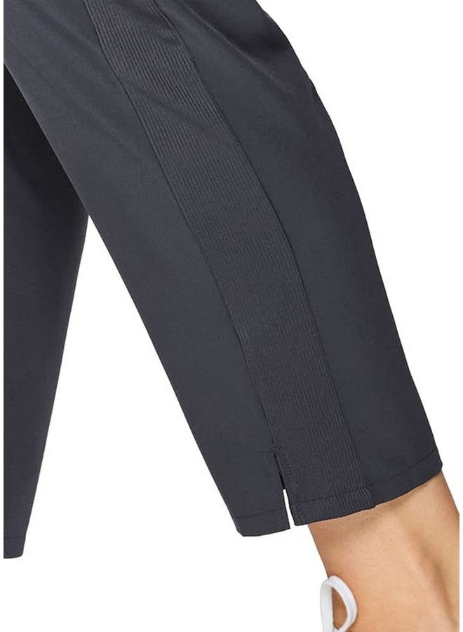 RBX RBX Women's Plus Size Stretch Woven Ankle Pant with Pockets Ribbed Side Charcoal 2X  - Image 2