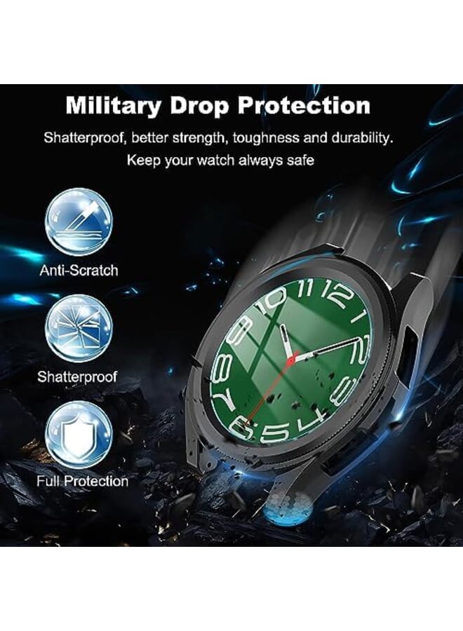 2+2 Pack Compatible With Samsung Galaxy Watch 6 Classic Tempered Glass Film*2 And Hard Pc Bumper Case*2 Galaxy Watch 6 Classic Screen Protector Watch 6 44Mm - Image 3