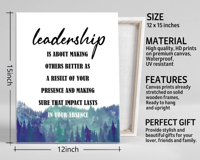 WKYAER Leadership Success Quotes Canvas Wall Art - Image 3